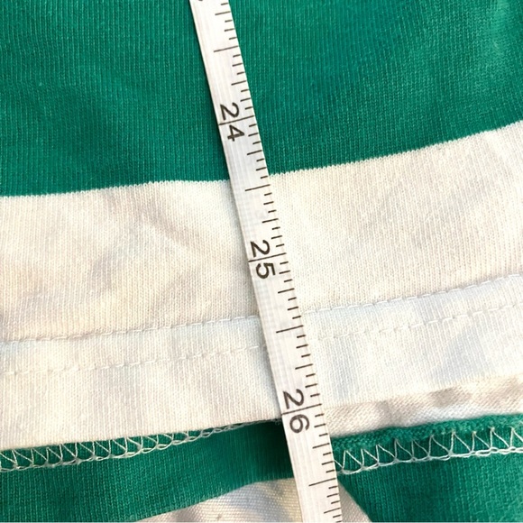 Cornerstore Bodega ‘Say Less’ Smiley Face Men’s Long Sleeve Green Striped Polo - Picture 10 of 12